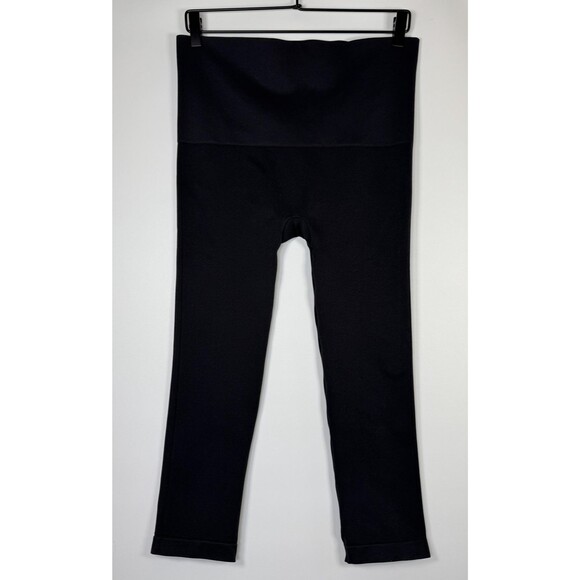 Spanx Ankle Leggings Womens 2X Black High Rise Plus Stretch Solid Waist 26.5in - Picture 1 of 9